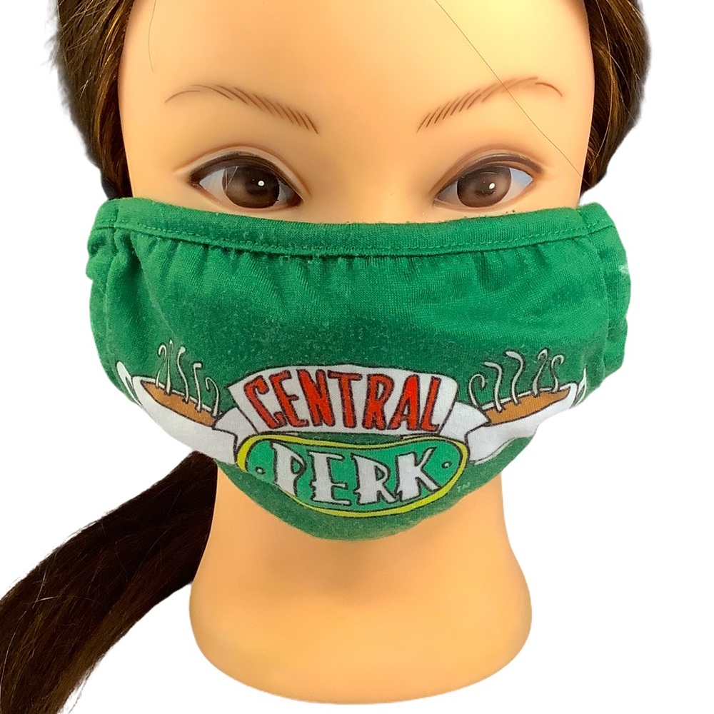 Vintage 90s FRIENDS Green Central Perk Face Mask OS